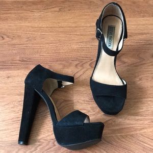 Steven Madden Black Platform Heels
